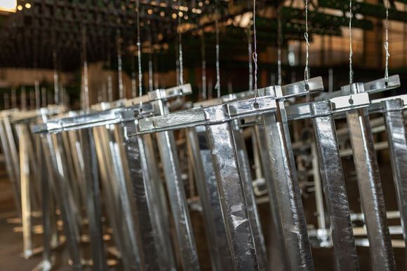 zinc plating in progress