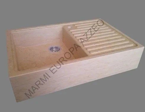 lavello da cucina su misura in granito rosa