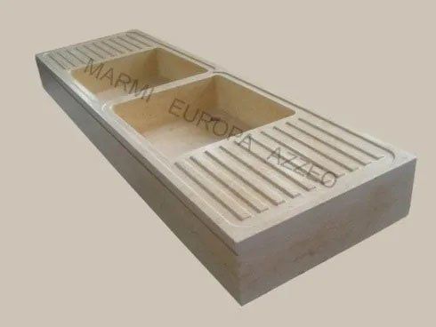 lavello da cucina su misura con doppia vasca
