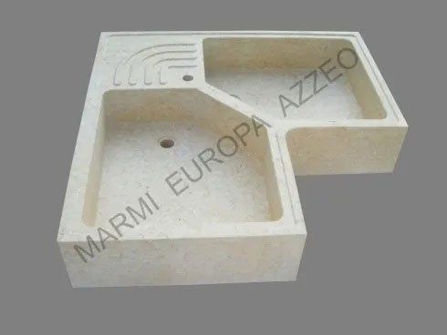 lavello da cucina su misura in granito bianco