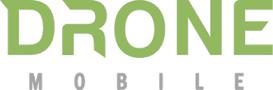 The logo for drone mobile is green and white