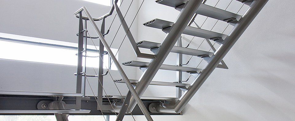 Steel staircase