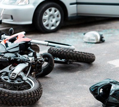 Safe — Overturned Motorcycle After Collision In St. Rapid City, SD