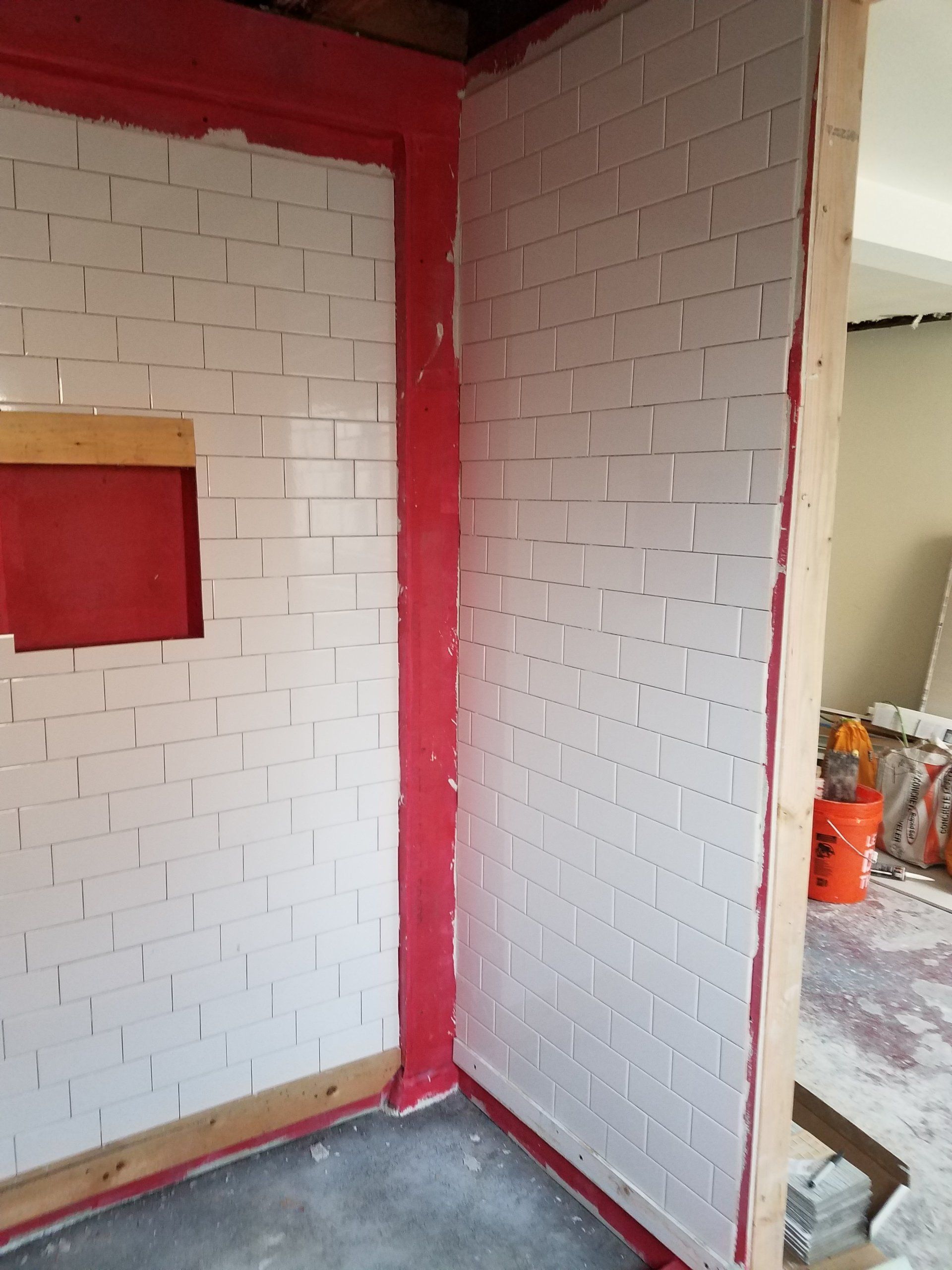 Bathroom remodeling in progress