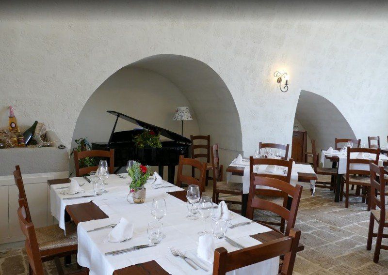 tavoli dell'agriturismo