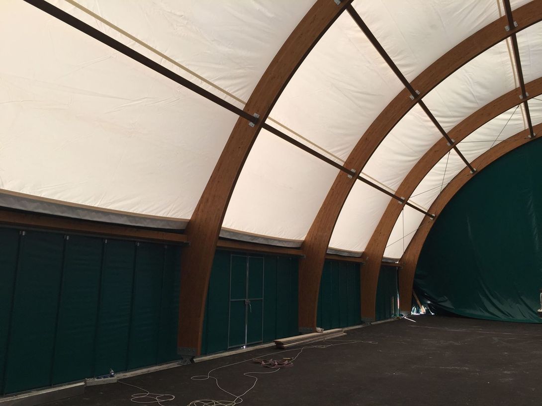 copertura con struttura in legno