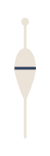 Une toupie avec une ligne bleue dessus sur un fond blanc.