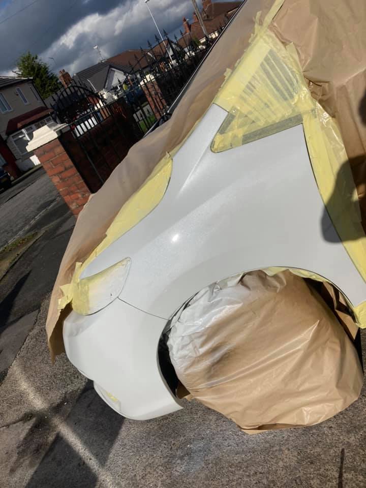 white car respray
