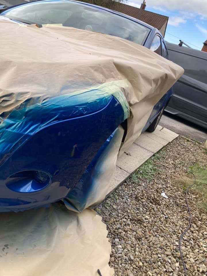 car paintwork scuff