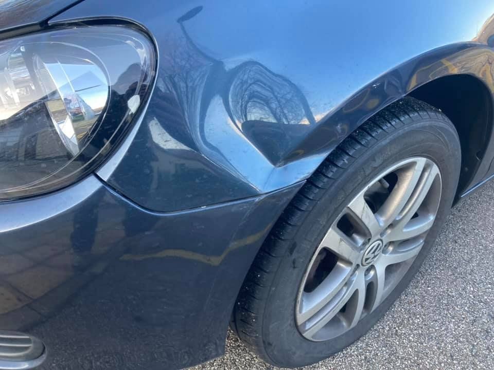 dent on car wheel arch