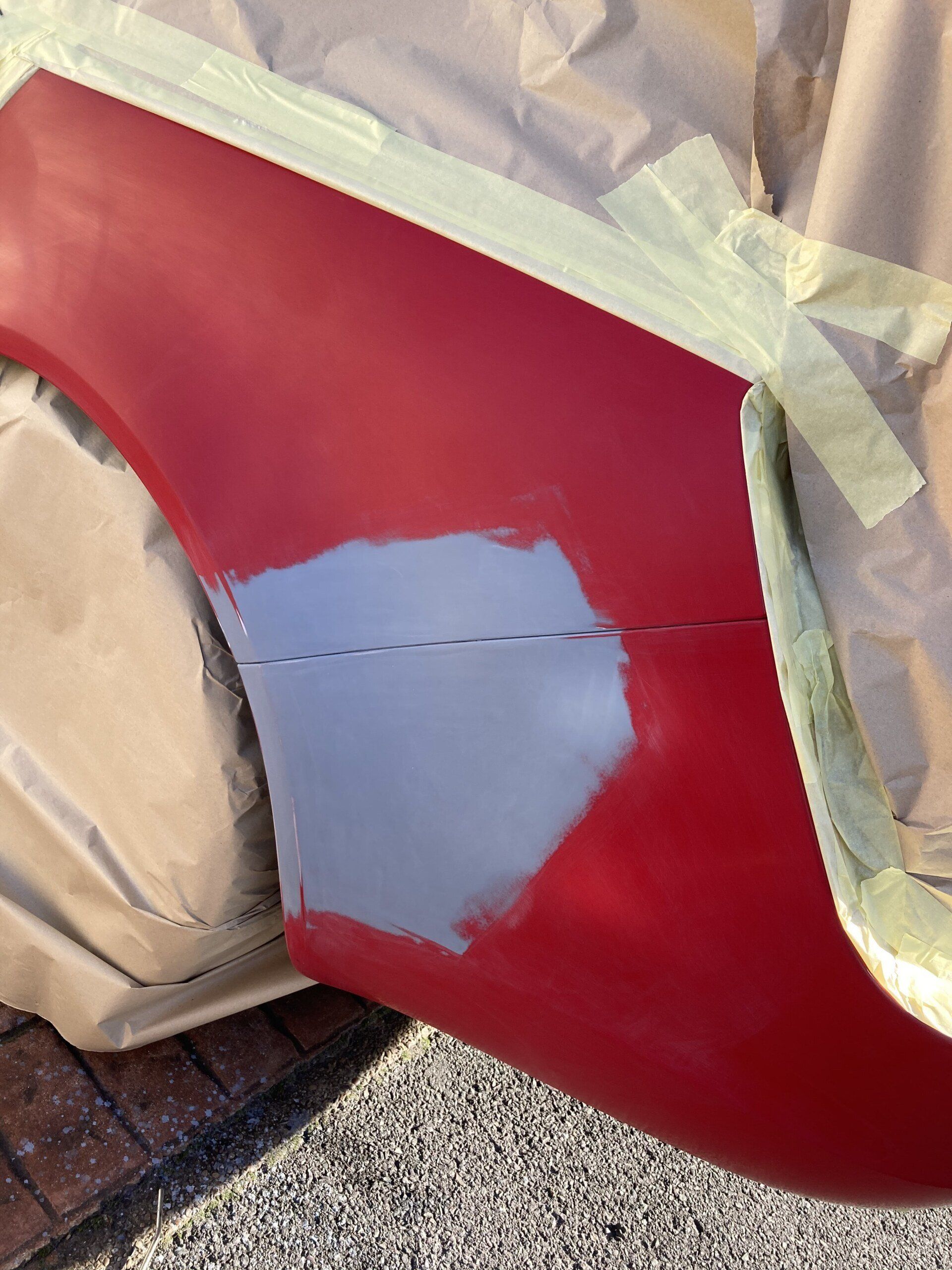 red bodywork restoration