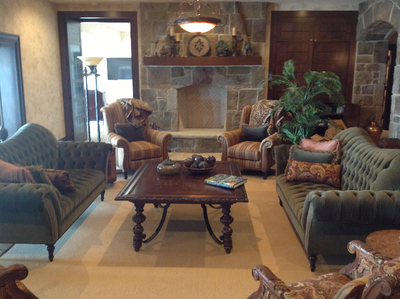 Living Room with Suede Couches Living Room with Suede Couches