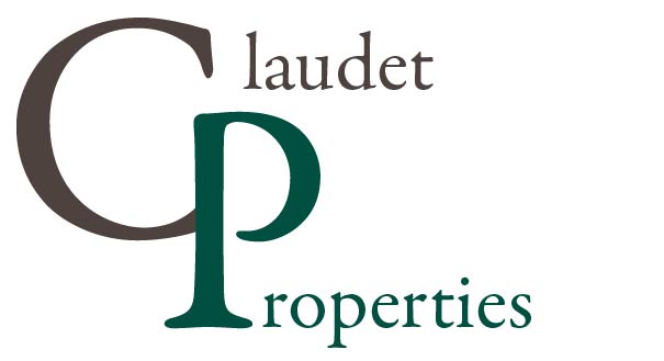 A logo for claudet properties is shown on a white background