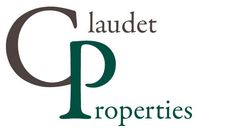 A logo for claudet properties is shown on a white background