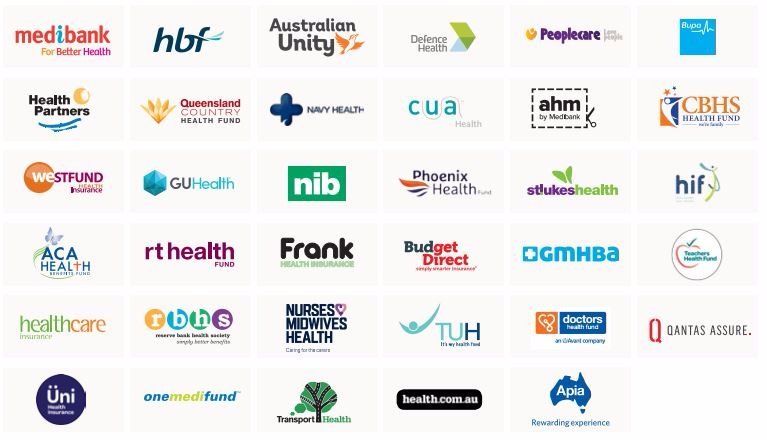 A bunch of logos for different companies on a white background