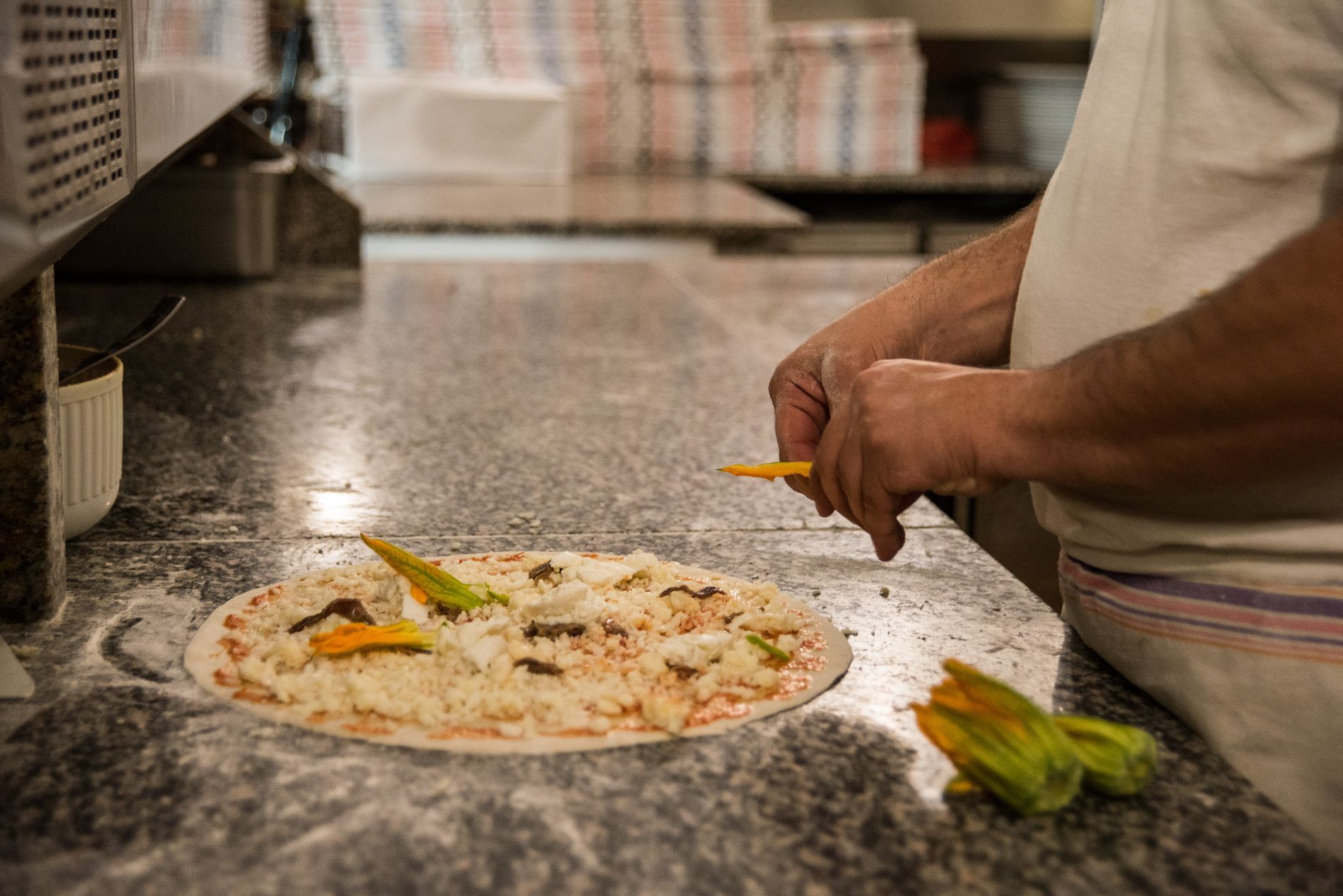 wood-fired pizzas