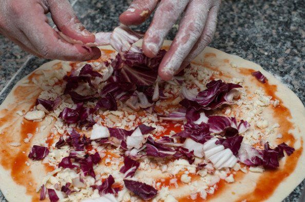 pizza with radicchio