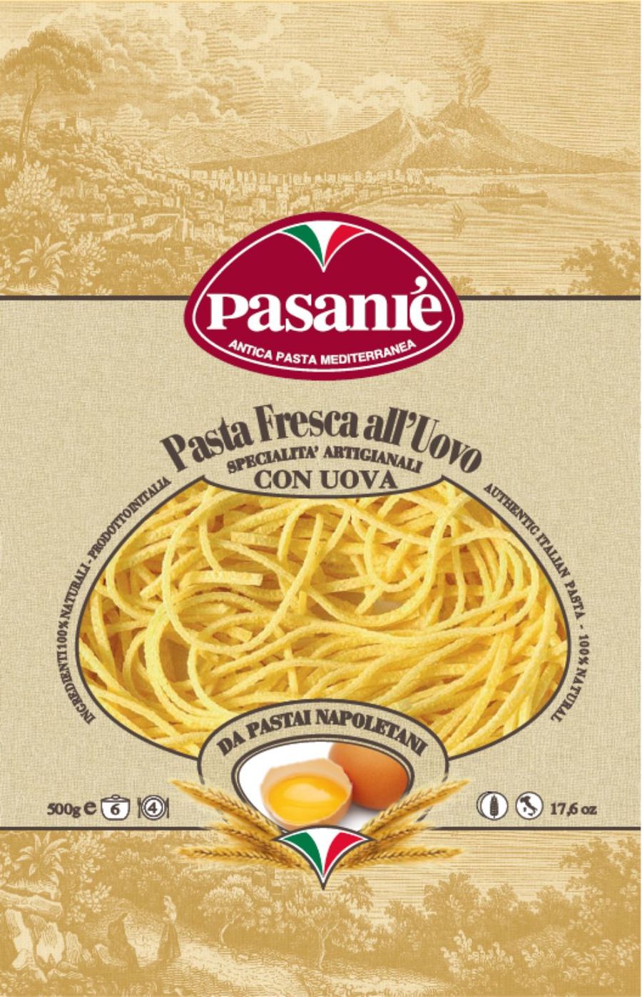 confezione di pasta all'uovo artigianale