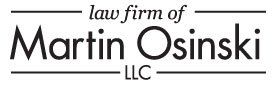 A logo for the law firm of martin osinski llc