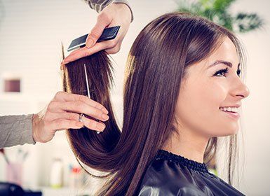 Shampoo — Woman Having a Haircut in West Frankfort, IL. Shampoo — Woman Having a Haircut in West Frankfort, IL.