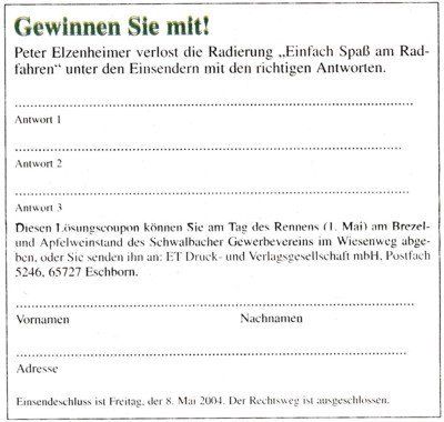 A form that says gewinnen sie mit on it