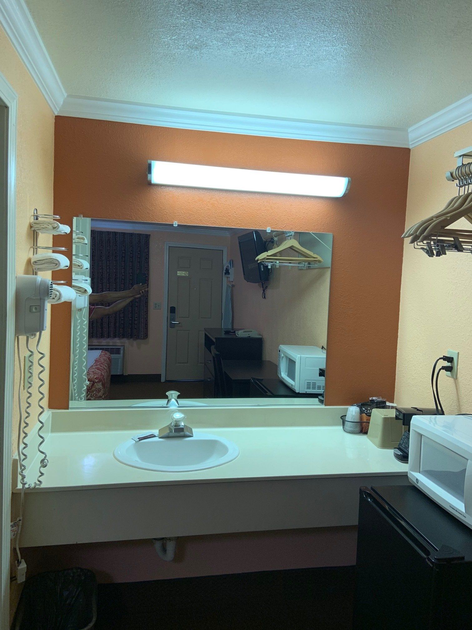 Bathroom with Mirror and Sink — Mountain View, CA — Budget Motel