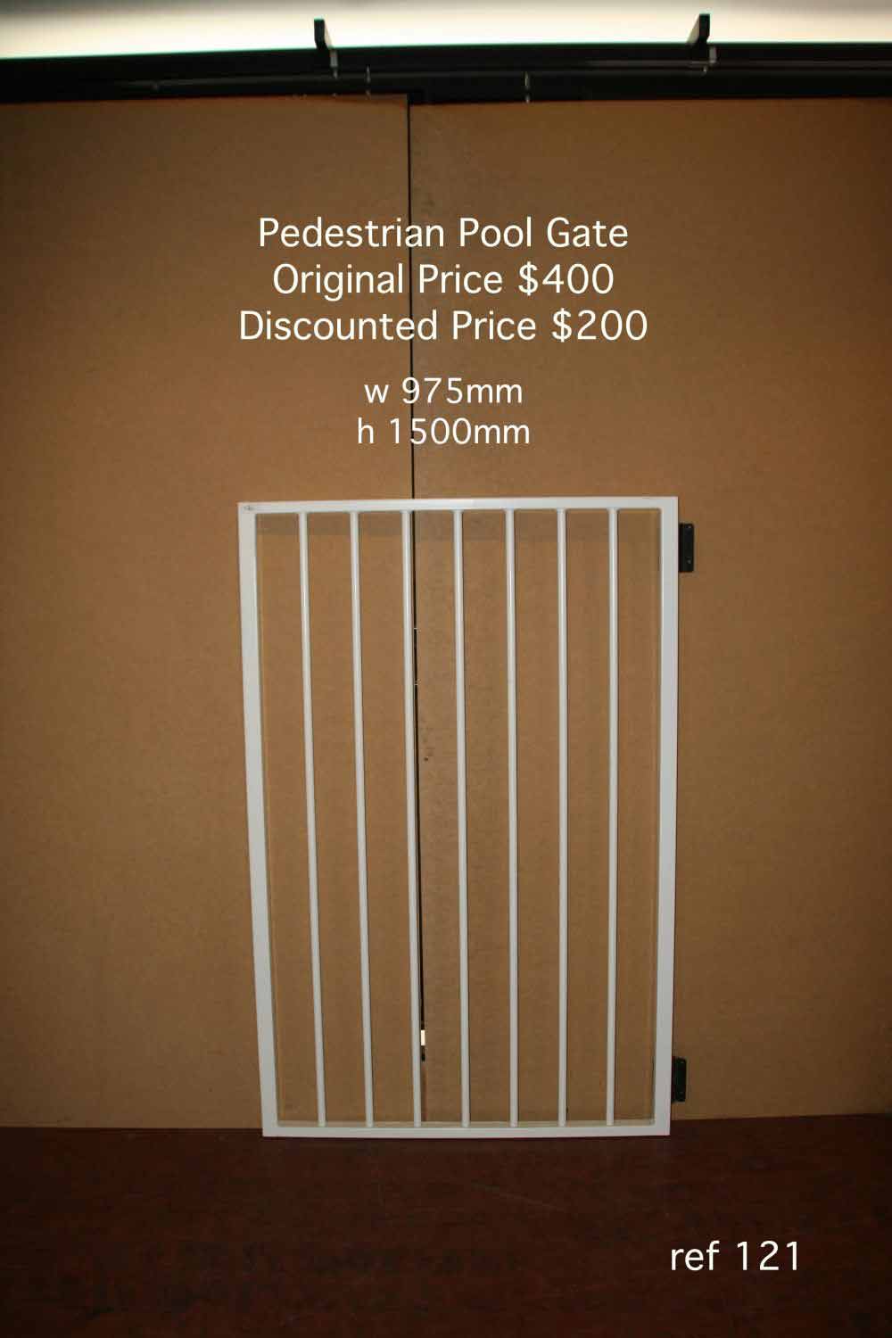 white pool gate