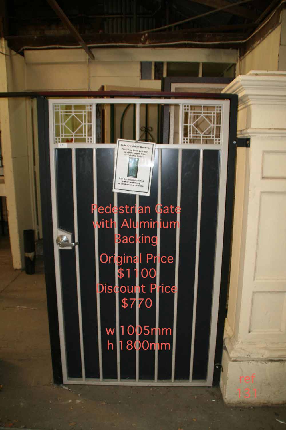 white discount gate