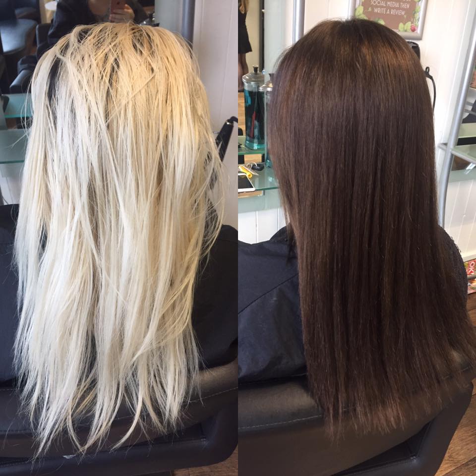hairdressing before and after