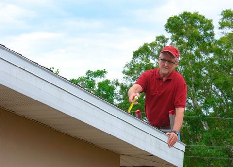 Man Working of Roofing Inspection — Rochester, NH — New England Roofing