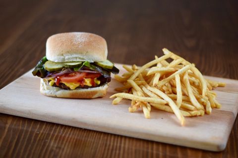 Burger with fries