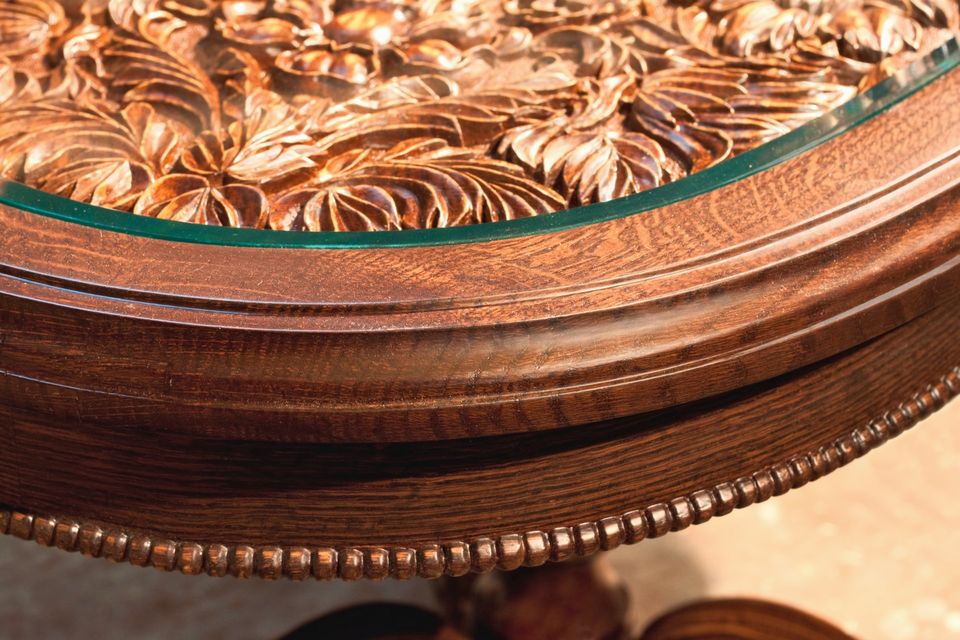 hand-carved table Amish Furniture | Ace Paints