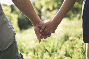 holding hand