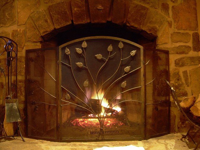 Brick Fireplace