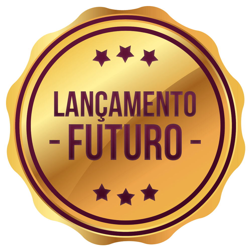 A gold seal that says lançamento futuro on it