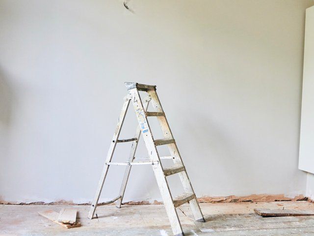 ladder in a room