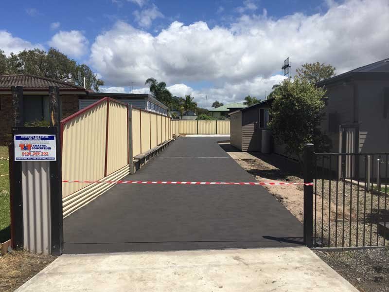 new dark concrete road