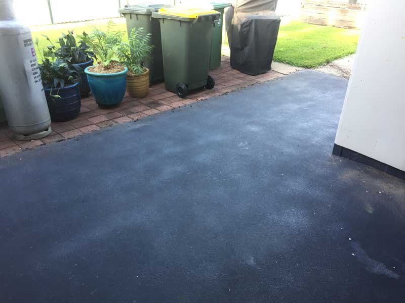 new concrete in backyard