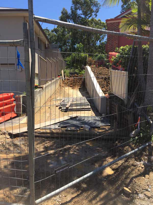 backyard paving project