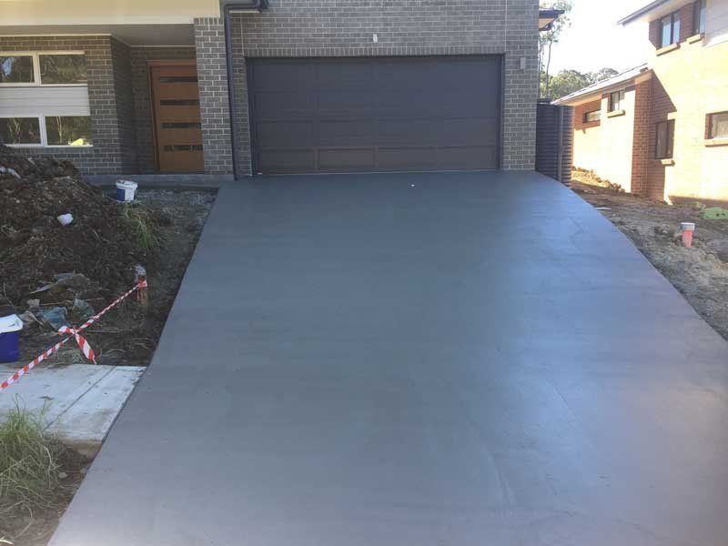 new flat concrete driveway