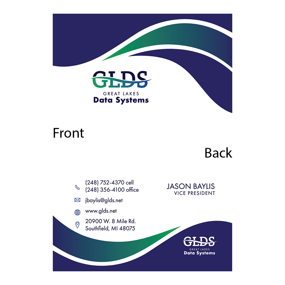 A business card for glds great lakes data systems