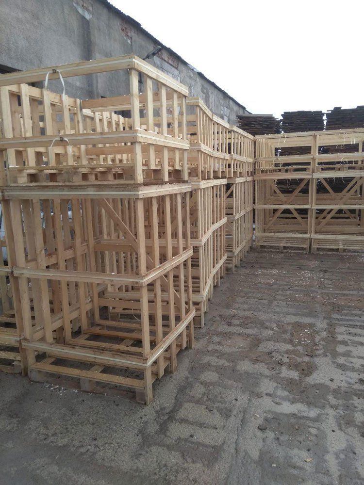 Firewood in boxes