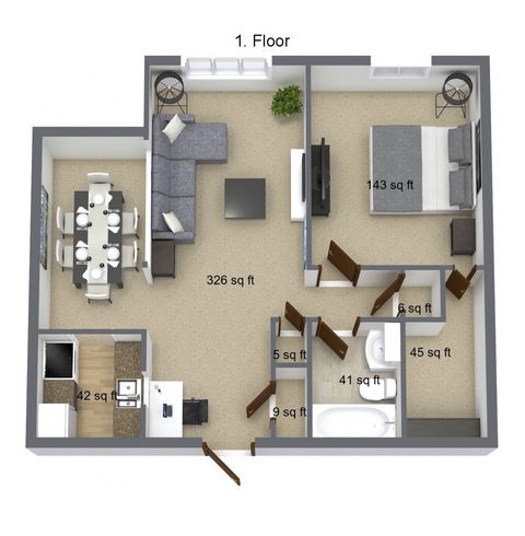 one bedroom