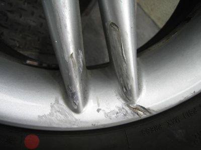 wheel before refurbishing