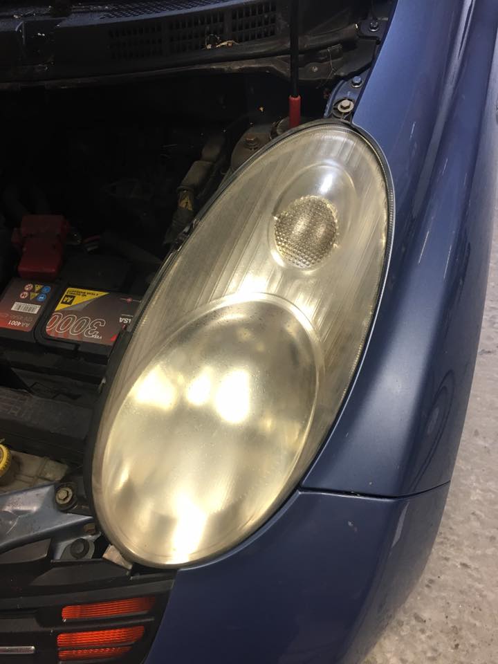 headlight plastic repair before