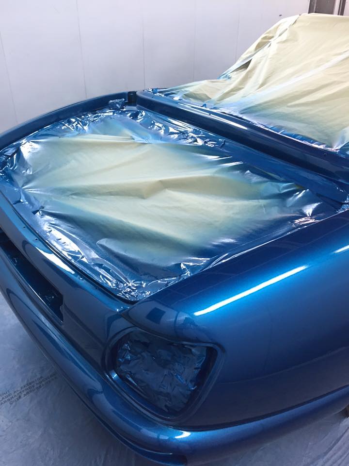 car with body damage repaired