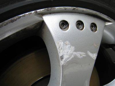 wheel before refurbishing