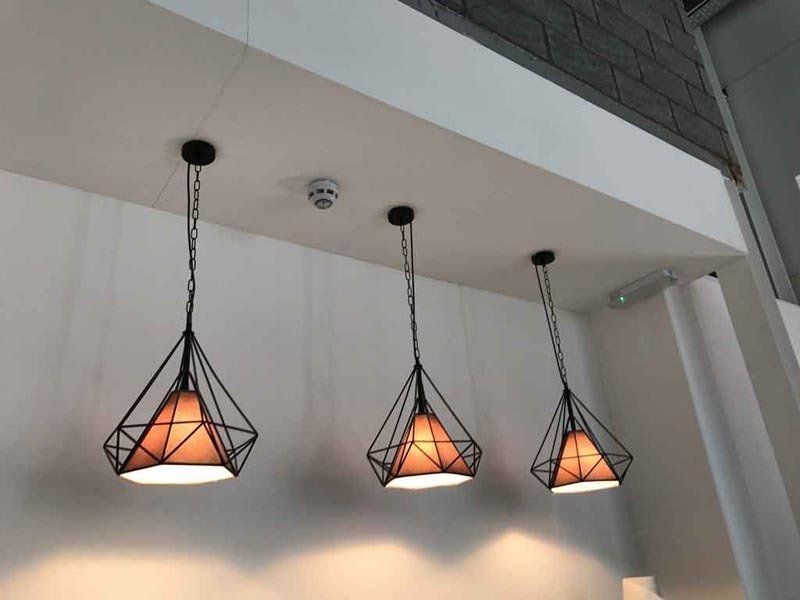 Triangle Chandelier Pendant Lamp Light with Bulb
