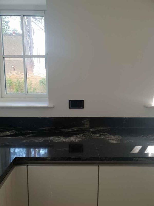 Professionally installed Decorative twin socket in kitchen in Leicestershire