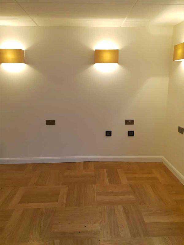 Wall lights installed by electrician